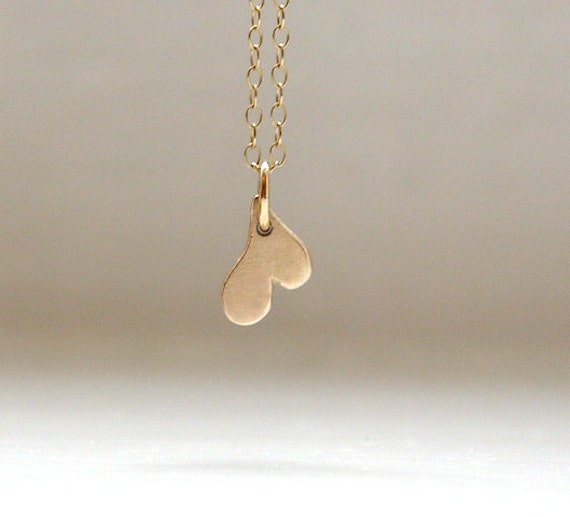 Herz Kette in 10K Gelbgold Herz Kette in 10K Gelbgold von cocobijouxco