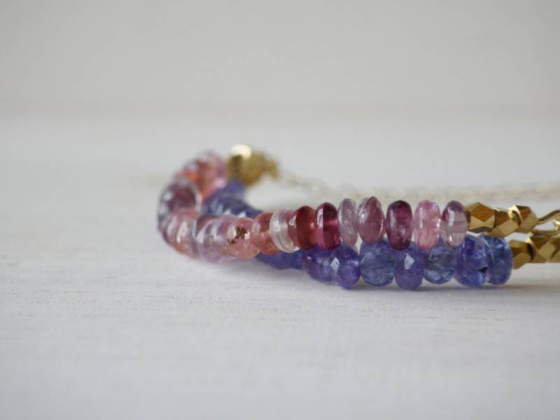 Pink Turmalin & Tansanit Armbänder von cocobijouxco