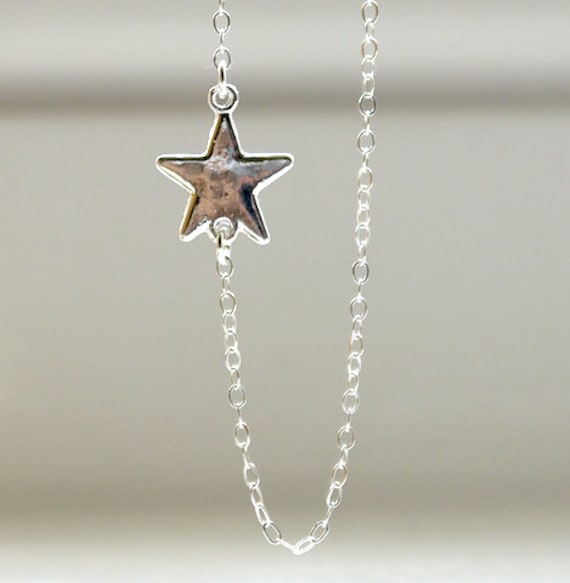 Seitlich Stern Kette in Silber von cocobijouxco