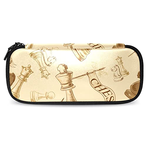 Retro Schach Muster Federmäppchen Große Kapazität Stift Marker Halter Tasche Box Organizer Tasche Make-up Tasche für Schule Büro Erwachsene Mädchen Junge von cocochoice