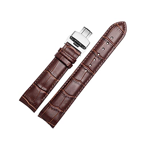 16-24mm Männer echtes Leder-Armband-Armband-Replacement Faltschließe Uhrenarmband-Armbänder für Analog-Quarz-Uhrenarmband, 23mm von cocolook