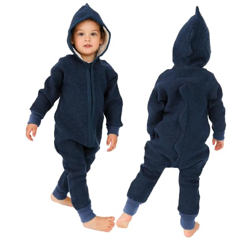 cocoome Wollwalk Overall Baby | Wollwalk Tiere | made in EU | Walkoverall Baby und Kleinkind aus 100% Schurwolle | mit Reißverschluss | Baby Overall Winter | Baby Walker | Overall mit Ohren von cocoome