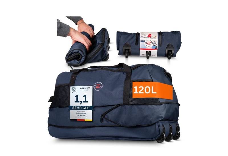 cocoono Reisetasche Faltbare Reisetasche mit Rollen 120 L – XXL Rolltasche von cocoono