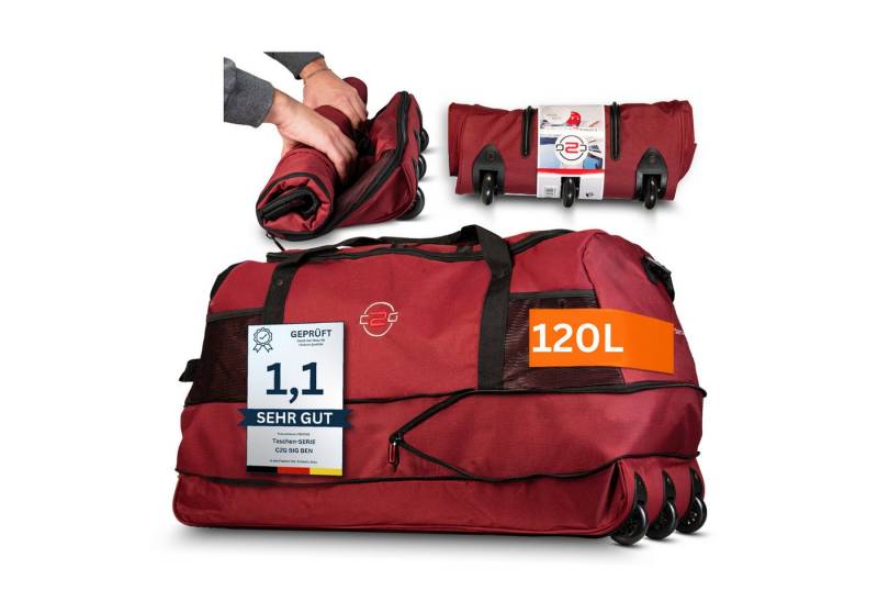 cocoono Reisetasche Faltbare Reisetasche mit Rollen 120 L – XXL Rolltasche von cocoono