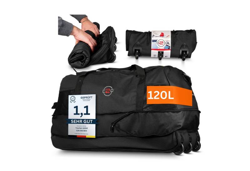 cocoono Reisetasche Faltbare Reisetasche mit Rollen 120 L – XXL Rolltasche von cocoono