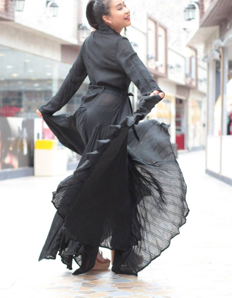 Agape ... Maxi Kleid Lange Ärmel .... in Zwei Größen M, L von cocoricooo