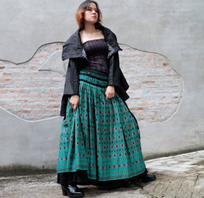 Hoffnung Schwebt ... Süßer Maxirock, Seidenmischgewebe | Universalgröße Passend Für S-L von cocoricooo