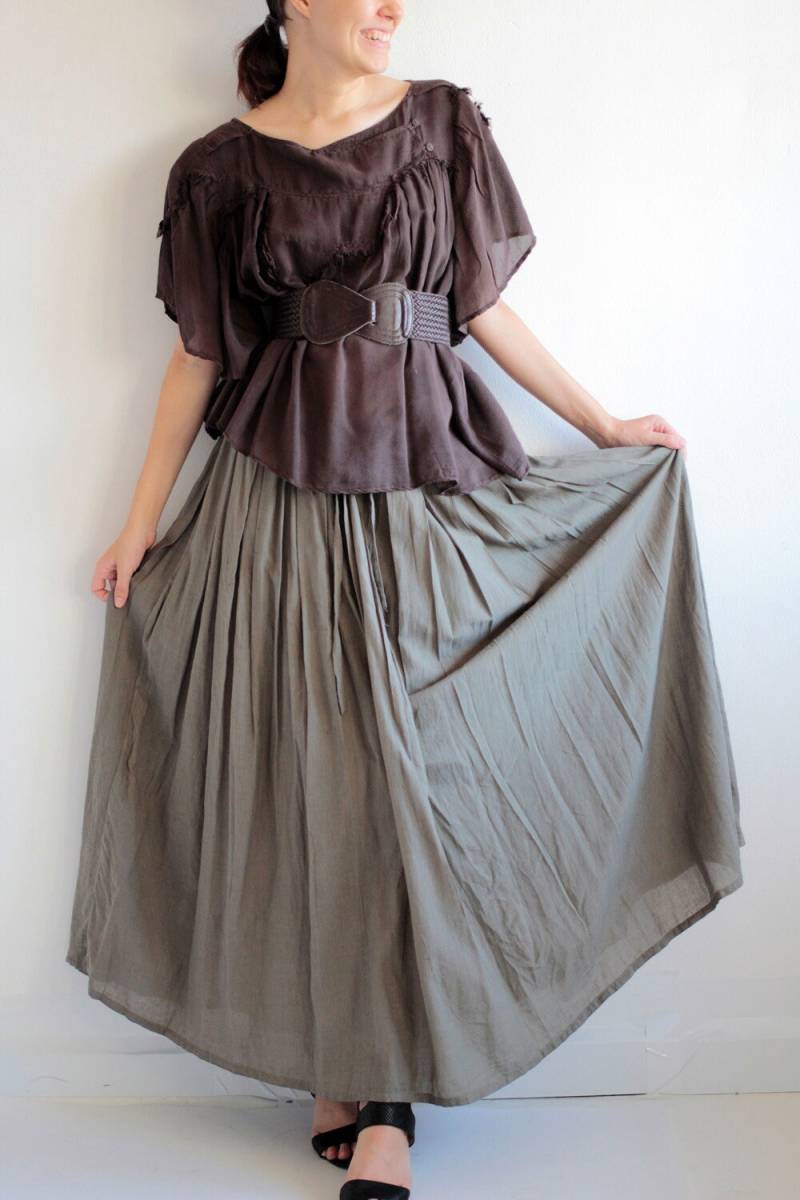 Hoffnung Schwebt ... Süßer Maxirock, Seidenmischgewebe | Universalgröße Passend Für S-L von cocoricooo