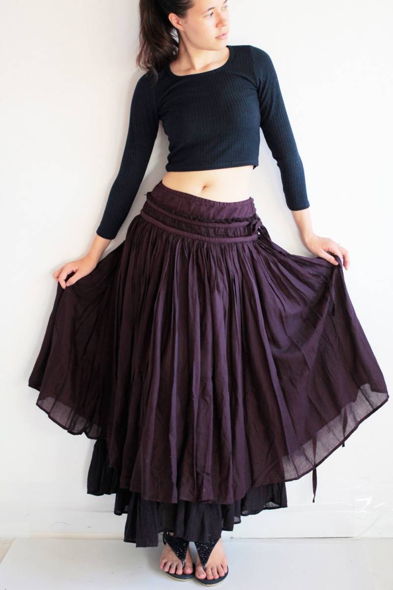 Hoffnung Schwebt ... Süßer Maxirock, Seidenmischgewebe | Universalgröße Passend Für S-L von cocoricooo