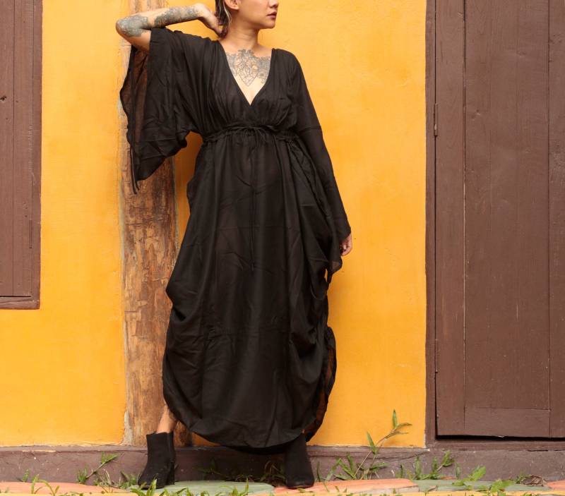 Maxikleid 366 Übergröße, Passform M/xl Bohemian/Boho/Langarm..(366 von cocoricooo