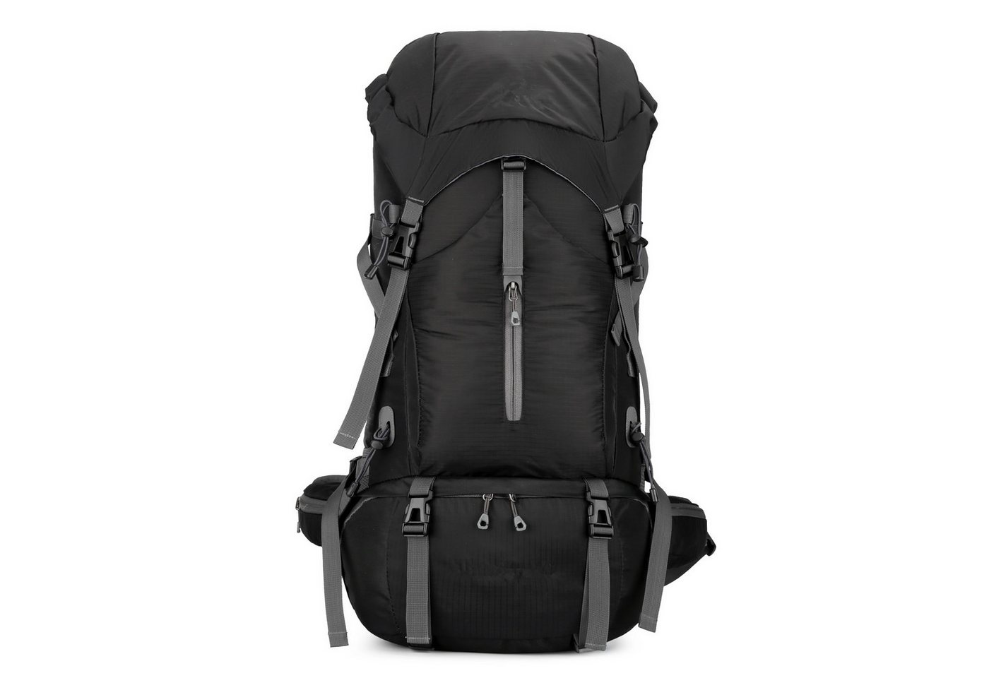 cocosity Freizeitrucksack Outdoor Sport Bergsteigertasche 70 Liter, Campingrucksack(schwarz), Ripstop- und wasserdichtes Gewebe mit Regenschutz von cocosity