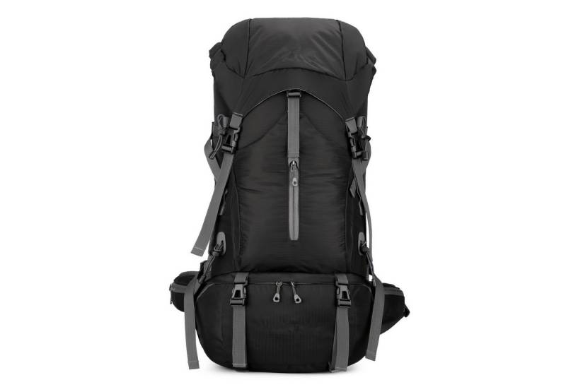 cocosity Freizeitrucksack Outdoor Sport Bergsteigertasche 70 Liter, Campingrucksack(schwarz), Ripstop- und wasserdichtes Gewebe mit Regenschutz von cocosity