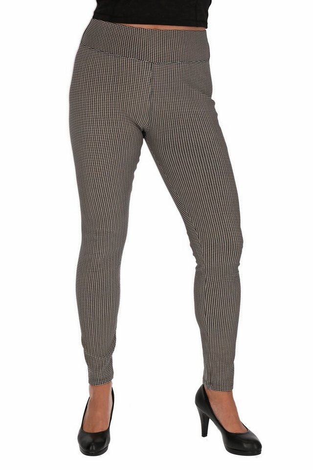 cofi1453 Stoffhose Damen FG-7992 Hose Stoffhose Poptrash Leggings Soft Kariert Damenhose von cofi1453