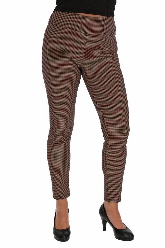 cofi1453 Stoffhose Damen FG-7992 Hose Stoffhose Poptrash Leggings Soft Kariert Damenhose von cofi1453