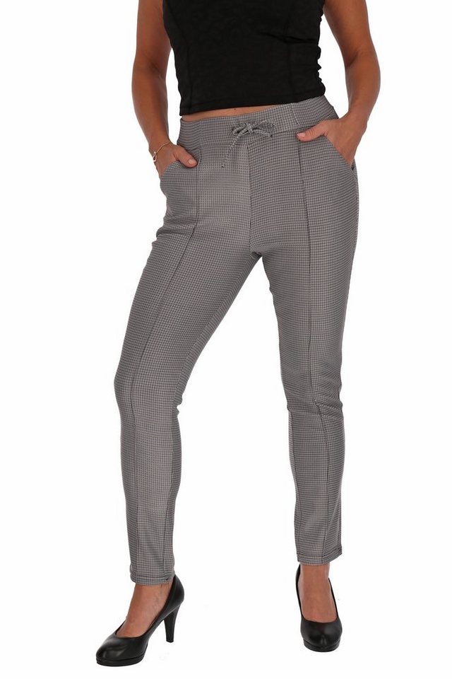 cofi1453 Stoffhose Damen Hose Stoffhose Leggings Kariert Damenhose Businesshose von cofi1453