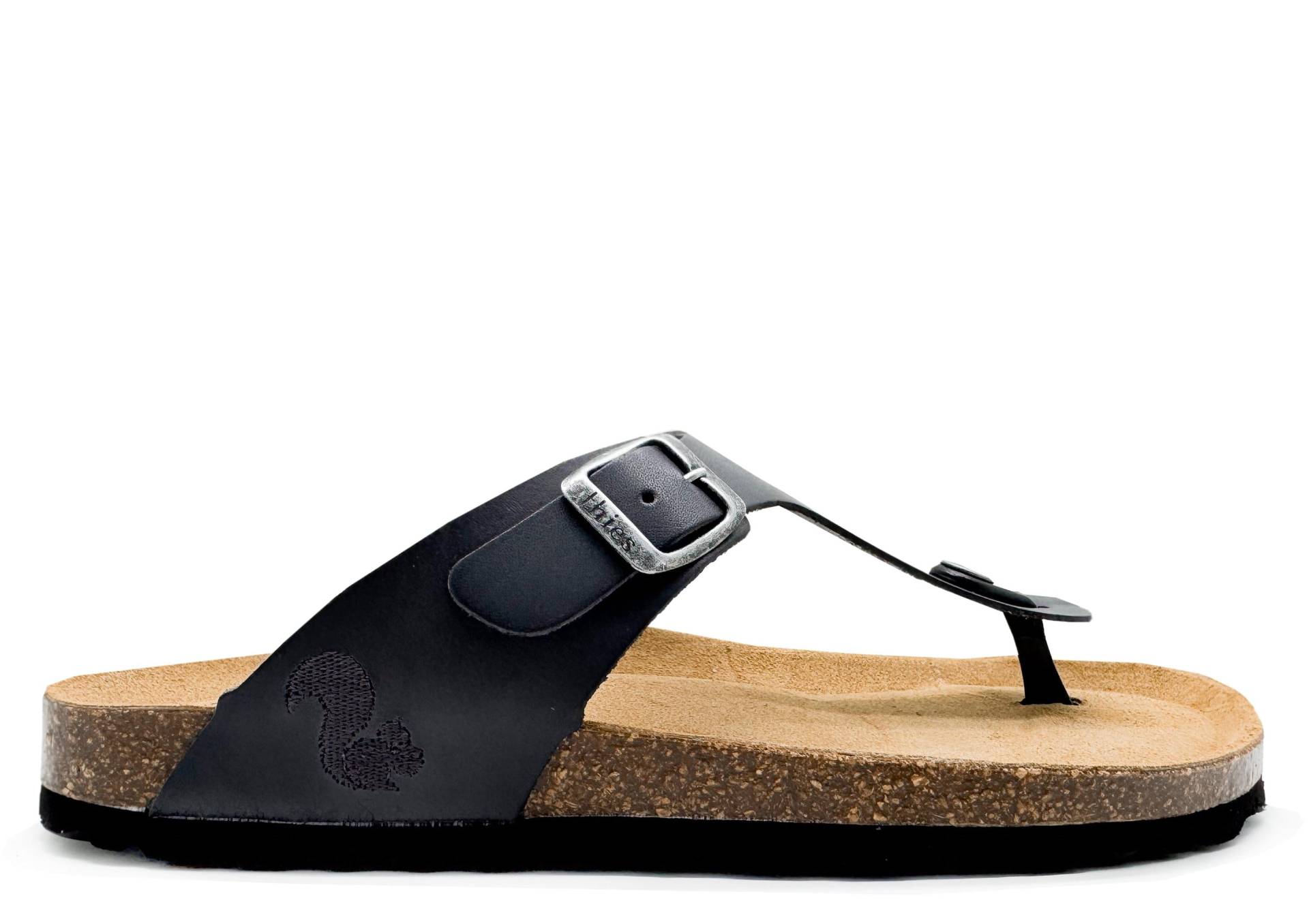 Thies 1856 ® Eco Leather Thong Sandal Charcoal | W/M/x von coilexstore