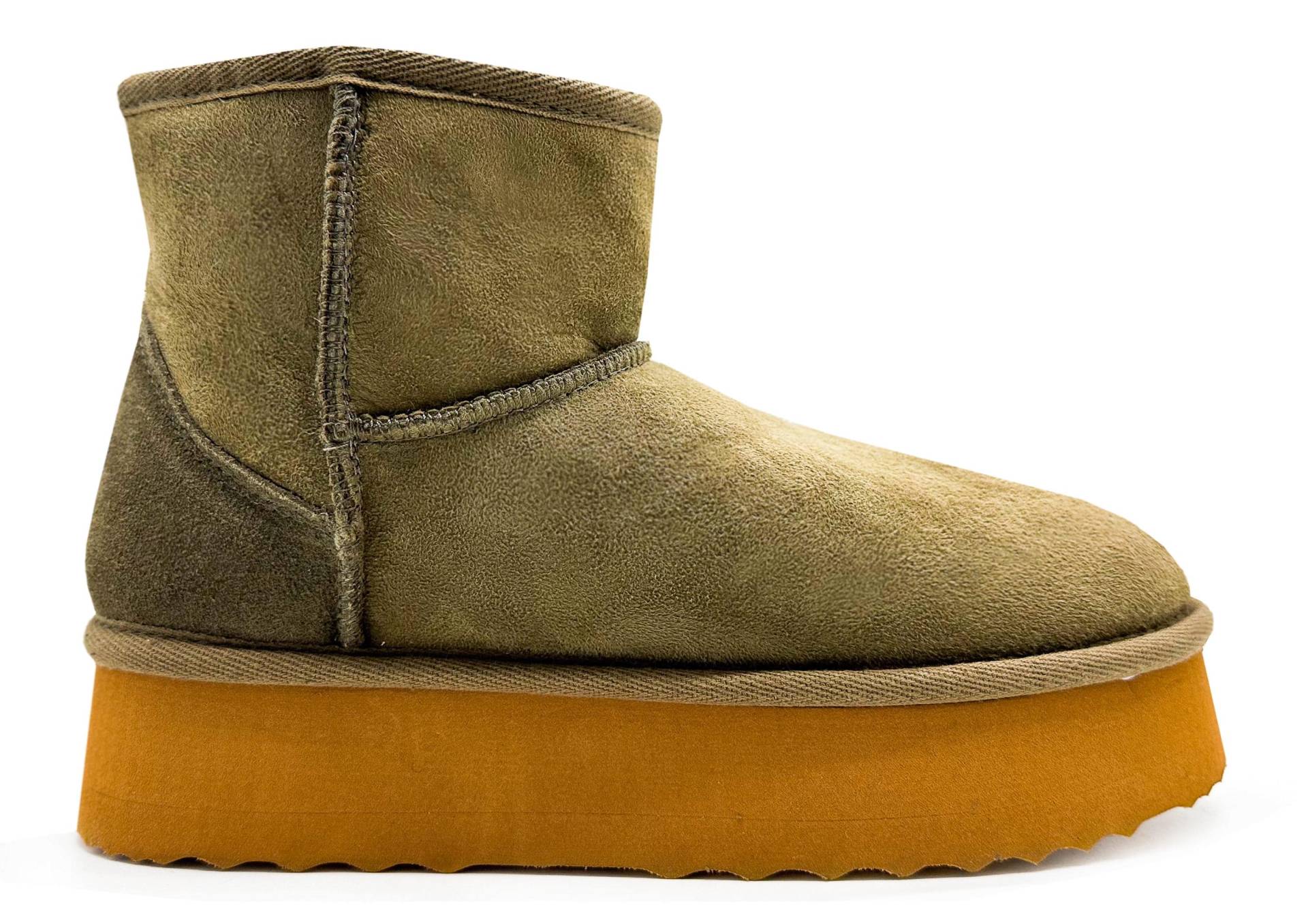 Thies 1856 ® Platform Sheep Boots Olive | W von coilexstore