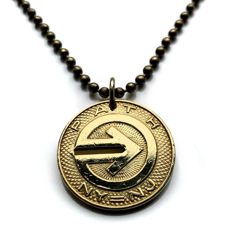 1963 - 1970 Path Port Autorität Trans-Hudson Token Anhänger New Jersey York U-Bahn Manhattan Ny Nj Transport Transit N002119 von coinedJEWELRY