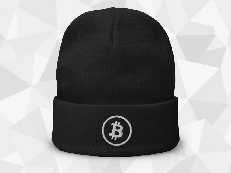 Bestickte Bitcoin Mütze Rundes Logo | Beanie Bestickte Bitcoin Mütze Rundes Logo | Beanie von coinstopDE