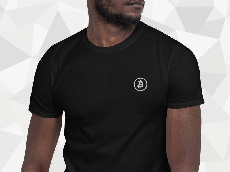 Besticktes Bitcoin T-Shirt von coinstopDE
