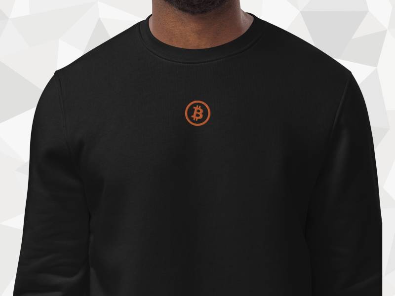 Bitcoin Bio-Sweatshirt Bestickt Unisex Bitcoin Bio-Sweatshirt Bestickt Unisex von coinstopDE
