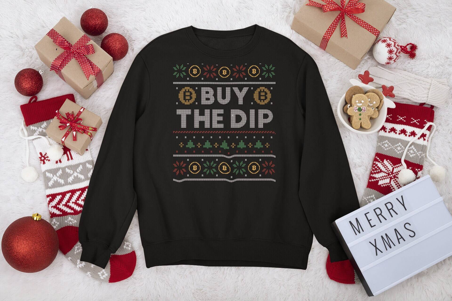 Buy The Dip Bitcoin Christmas Sweatshirt Buy The Dip Bitcoin Christmas Sweatshirt von coinstopDE