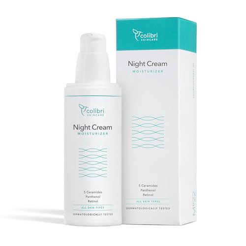 colibri skincare Night Cream 80ml - mit Retinol und Hyaluron Serum - straffende Anti Aging Nachtcreme für Frauen und Männer - pflegende Gesichtscreme gegen Falten - Made in Germany von colibri skincare