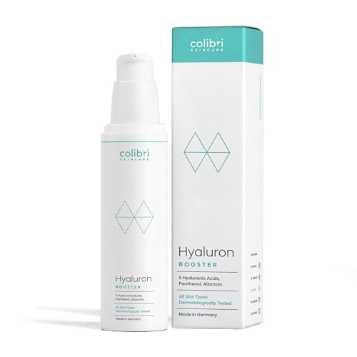 colibri skincare Hyaluron Booster 50ml - Hyaluronsäure Serum hochdosiert - Anti Aging Serum Gesicht - hyaluronic acid Gesichtspflege - Feuchtigkeitsserum für Männer und Frauen - Made in Germany von colibri skincare