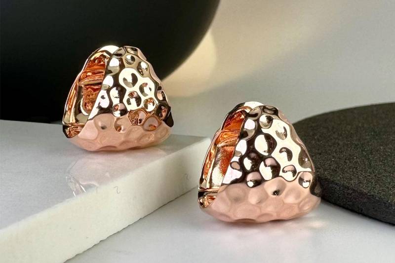 Creole Silber, Gold, Roségold Gehämmert "Charlie" - Ohrringe Silber Systemschmuck Moderner Schmuck Creolen 925 Mit Anhänger Creole Silber, Gold, Roségold Gehämmert "Charlie" - Ohrringe Silber Systemschmuck Moderner Schmuck Creolen 925 Mit Anhänger von colletJEWELLERY