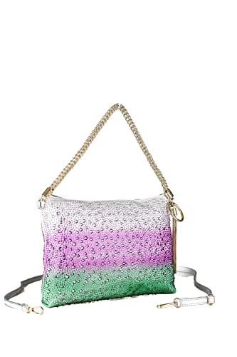 collezione alessandro Abendtasche Bling mit tausenden Strass Glitzersteinen 30cm x 21cm x 3cm von collezione alessandro