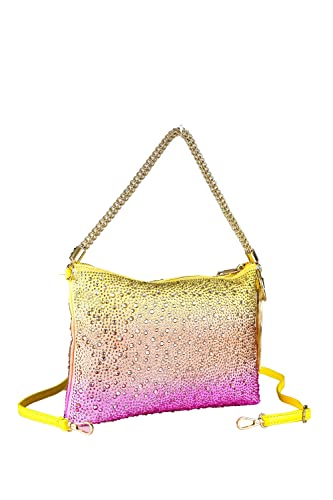 collezione alessandro Abendtasche Bling mit tausenden Strass Glitzersteinen 30cm x 21cm x 3cm von collezione alessandro