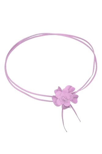 collezione alessandro Bindegürtel Blüte Lederband mit echt Leder Blüte von collezione alessandro