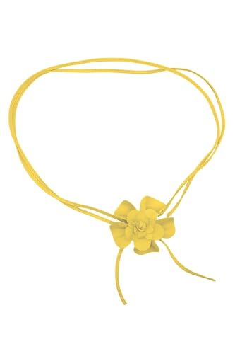 collezione alessandro Bindegürtel Blüte Lederband mit echt Leder Blüte von collezione alessandro