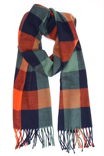 collezione alessandro Italienischer Schal Chadia in leuchtenden Winterfarben 200cm x 35cm von collezione alessandro