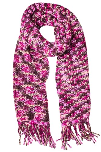 collezione alessandro Italienischer Schal Lanea grob gestrickt mit Fransen 34cm x 200cm von collezione alessandro