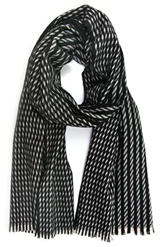 collezione alessandro Italienischer Schal Lia mit Hahnentrittoptik 60cm x 180cm von collezione alessandro