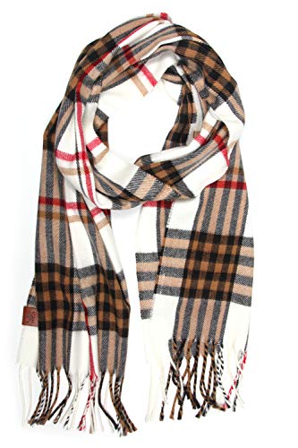 collezione alessandro Italienischer Schal Venedig kuschelweich, mit modernem Karo 28cm x 180cm von collezione alessandro