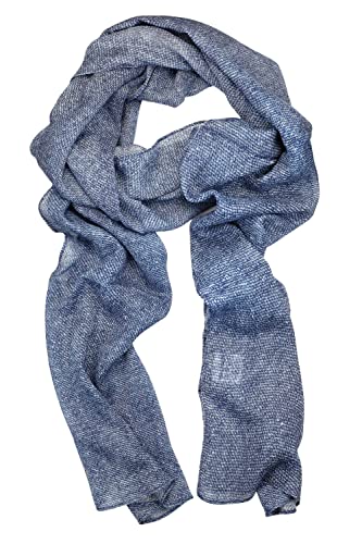 collezione alessandro Schal Jeans aus softem Naturstoff im Jeanslook bedruckt 200cm x 50cm von collezione alessandro