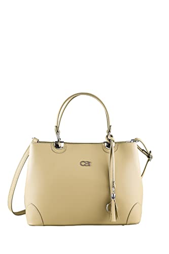 collezione alessandro Schultertasche Mademoiselle aus echtem Leder 31cm x 23cm x 11cm von collezione alessandro