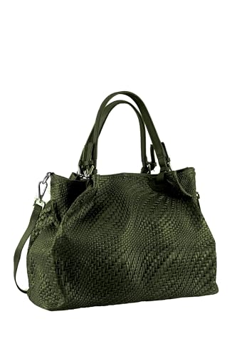 collezione alessandro Schultertasche Wave aus italienischem Leder 42cm x 31cm x 20cm von collezione alessandro