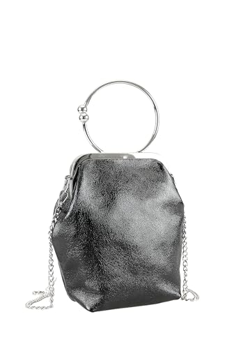 collezione alessandro Umhängetasche Lace aus echtem Leder mit Klappverschluss 16cm x 16cm x 9cm von collezione alessandro