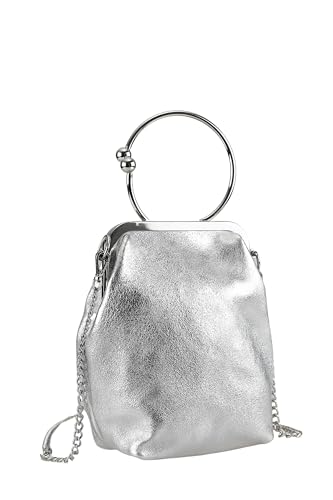 collezione alessandro Umhängetasche Lace aus echtem Leder mit Klappverschluss 16cm x 16cm x 9cm von collezione alessandro