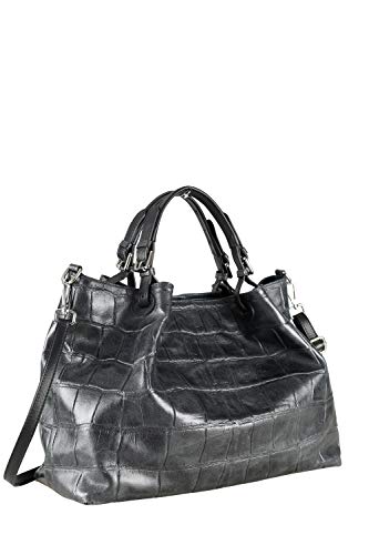 collezione alessandro XL Ledertasche McBarth mit Kroko Prägung 41cm x 31cm x 19cm von collezione alessandro