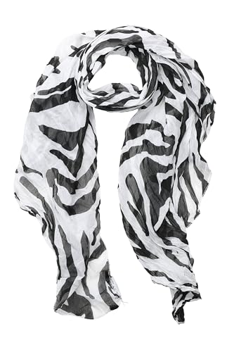 collezione alessandro Zarter Schal Zebra mit Zebra-Muster, Made in Italy 150cm x 80cm von collezione alessandro