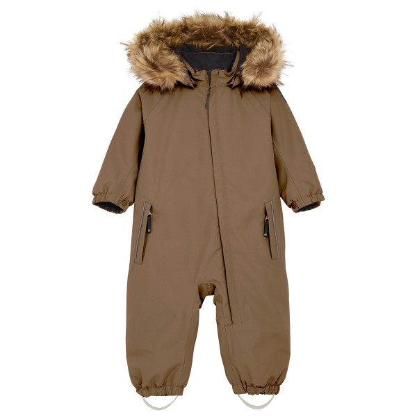 Color Kids - Baby's Coverall with Fake Fur - Overall Gr 74 braun von color kids