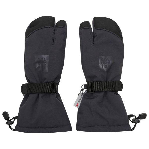 Color Kids - Junior Long Gloves Waterproof - Handschuhe Gr 6-8 Years grau von color kids