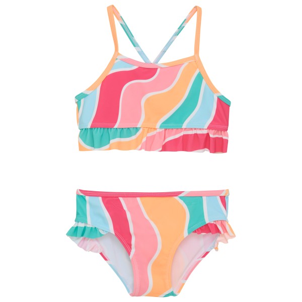 Color Kids - Kid's Bikini with Frills AOP - Bikini Gr 152 rosa von color kids