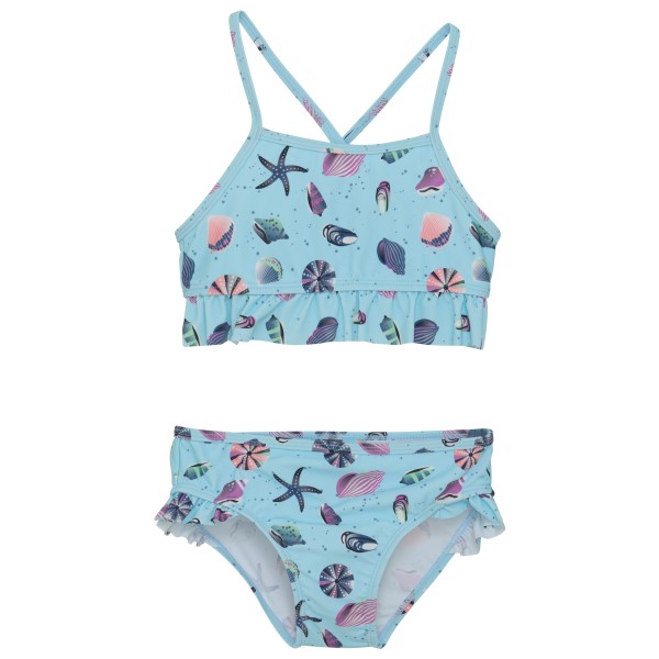 Color Kids - Kid's Bikini with Frills AOP - Bikini Gr 176 blau von color kids