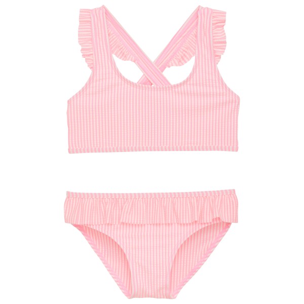 Color Kids - Kid's Bikini with Skirt Seersucker - Bikini Gr 110 rosa von color kids