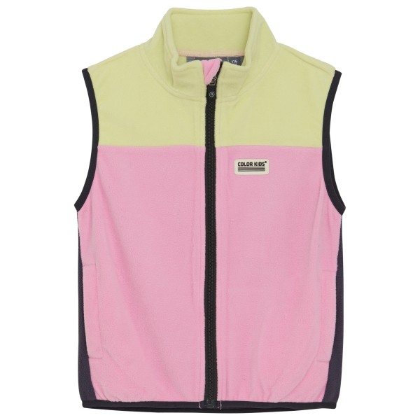 Color Kids - Kid's Fleece Waistcoat Colorblock - Fleeceweste Gr 140 rosa von color kids